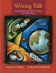 Cover of: Writing Talk: Paragraphs and Short Essays with Readings (5th Edition) (Writing Talk)