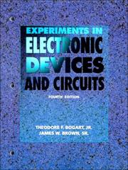 Cover of: Experiments in Electronic Devices and Circuits by Theodore F. Bogart