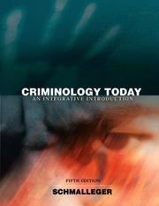 Cover of: Criminology Today by Frank Schmalleger