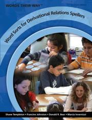 Cover of: Words Their Way Word Sorts for Derivational Relations Spellers by Shane Templeton, Francine Johnston, Donald R. Bear, Marcia Invernizzi