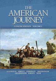 Cover of: American Journey, Concise Edition, The,  Volume I