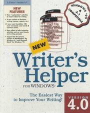 Cover of: Writers Helper for Windows V4.0 by William Wresch