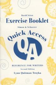 Cover of: Exercise Booklet Quick Access by Harold Nelson, Lynn Quitman Troyka