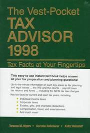 Cover of: The Vest-Pocket Tax Advisor 1998: Tax Facts at Your Fingertips (Vest-Pocket)