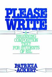 Cover of: Please Write by Patricia Ackert