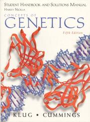Cover of: Concepts of Genetics: Student Handbook and Solutions Manual