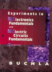 Cover of: Experiments in Electronics Fundamentals and Electric Circuits Fundamentals: To Accompany Floyd, Electronics Fundamentals and Electric Circuit Fundamentals