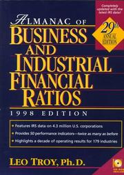 Cover of: Almanac of Business and Industrial Financial Ratios: 1998  by Leo Troy, Leo, Ph.D. Troy, Leo Troy, Leo, Ph.D. Troy