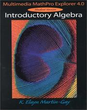 Cover of: Introductory Algebra by K. Elayn Martin-Gay
