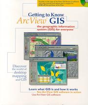 Getting to Know Arcview Gis by Environmental Systems Research Institute
