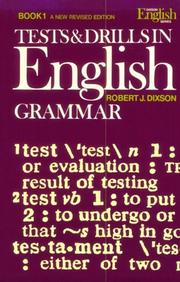Cover of: Tests & Drills in English Grammar, Book 1 (A New Revised Edition)