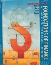 Cover of: Foundations of Finance  by J. Petty, J. William Petty, David F., Jr. Scott, John D. Martin