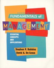 Cover of: Fundamentals of Management by Stephen P. Robbins, Stephen P. Robbins, David A. DeCenzo