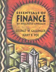 Cover of: Essentials of Finance by George W. Gallinger, Jerry B. Poe