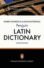 Cover of: PENGUIN LATIN DICTIONARY; ED. BY R. SHORROCK