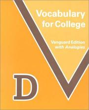 Cover of: Vocabulary for College: Vanguard Edition With Analogies