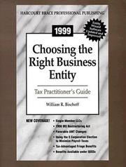 Choosing the Right Business Entity by William Bischoff