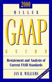 Cover of: 2000 Miller GAAP Guide by Jan R. Williams
