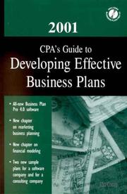 Cover of 2001 Cpa's Guide To Developing Effective Business Plans by Tim Berry