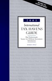 Cover of: International Tax Havens Guide  by Barry Spitz