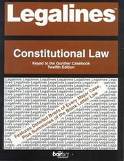 Legalines: Constitutional Law by Jonathan Neville