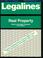Cover of: Legalines: Real Property 