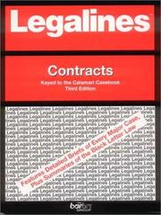 Cover of: Legalines: Contracts by Jonathon Neville, Jonathon Neville