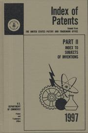 Cover of: Index of Patents, 1997, Pt. 2, Index to Subjects of Inventions