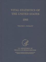 Cover of: Vital Statistics of the United States 1993 by 