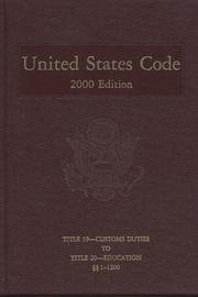 United States Code, 2000, V. 10 by Office of the Law Revision Counsel House (U.S.)