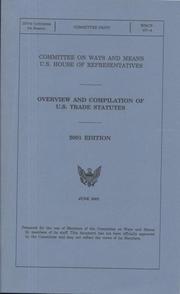 Cover of: Overview and Compilation of U.S. Trade Statutes