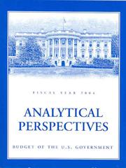 Cover of: Budget of the United States Government: Analytical Perspectives, FY2004