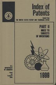 Cover of: Index of Patents, 1999, Pt. 2, Index to Subjects of Invention