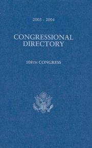 Cover of: Official Congressional Directory, 2003-2004: 108th Congress, Convened January 7, 2003 (Official Congressional Directory)