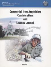 Cover of: Commercial Item Acquisition by United States. Dept. of Defense.