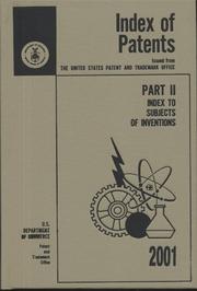 Cover of: Index of Patents, 2001, Pt. 2, Index to Subjects of Invention
