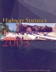 Cover of: Highway Statistics, 2003