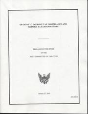 Cover of: Options to Improve Tax Compliance and Reform Tax Expenditures | Joint Committee on Taxation Congress (U.S.)