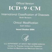 Cover of: ICD-9-CM, International Classification of Diseases Ninth Revision Clinical Modification Sixth Edition, October 2004