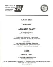 Cover of: Light List, 2005, V. 1: Atlantic Coast, St. Croix River, Maine to Shrewsbury River, New Jersey