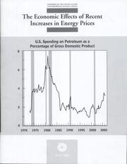 Cover of: Economic Effects of Recent Increases in Energy Prices