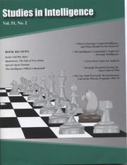 Cover of: Studies in Intelligence, V. 51, No. 2 (June 2007) by 