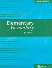 Cover of: Elementary Vocabulary