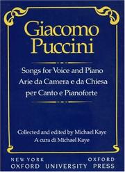 Cover of: Songs for Voice and Piano =: Arie Da Camera E Da Chiesa by Giacomo Puccini