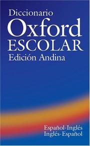 Cover of: Diccionario Oxford Escolar Edicion Andina