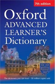 Cover of: Oxford Advanced Learner's Dictionary of Current English (Dictionary) by Albert Sydney Hornby