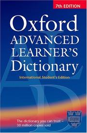 Cover of: Oxford Advanced Learner's Dictionary by 