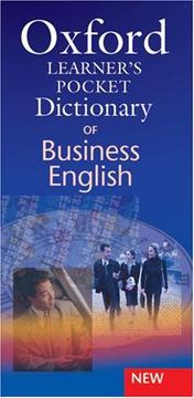 Cover of: Oxford Learners Pocket Dictionary of Business English