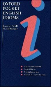 Cover of: Oxford Pocket English Idioms by Jennifer Seidl, Jennifer Seidl, W. McMordie