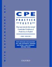 Cover of: CPE Practice Tests by Mark Harrison